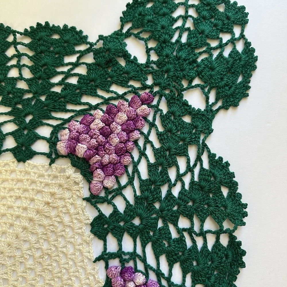Vintage Hand Crocheted Doilies Lot of 3‎ Country Cottage Decor Shabby Chic Boho